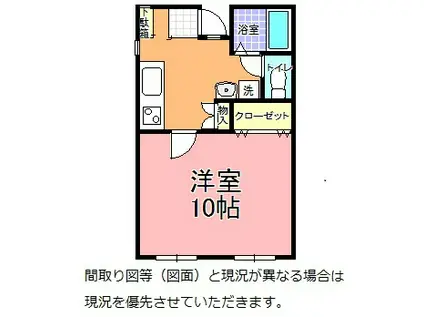 TEE GROUND(1K/1階)の間取り写真