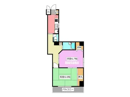 ハイマートIG(2K/2階)の間取り写真