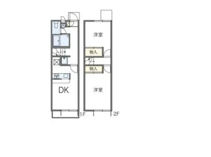 レオパレスラダックA(2DK/1階)の間取り写真