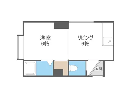 ビッグバーンズマンション本郷(1DK/5階)の間取り写真