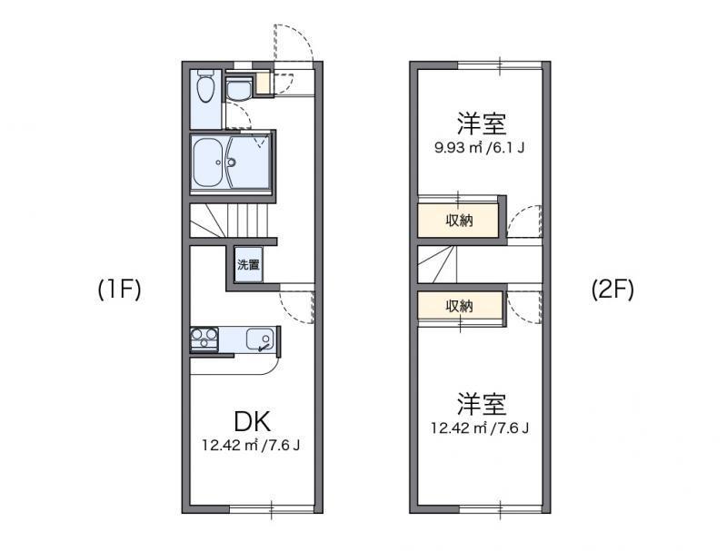 レオパレスクール(2DK/1階)の間取り写真