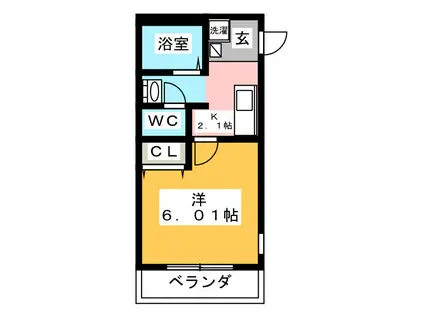 アプリコットハウス(1K/1階)の間取り写真