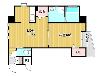 カーサ・コンフォリア(1LDK/3階)の間取り写真