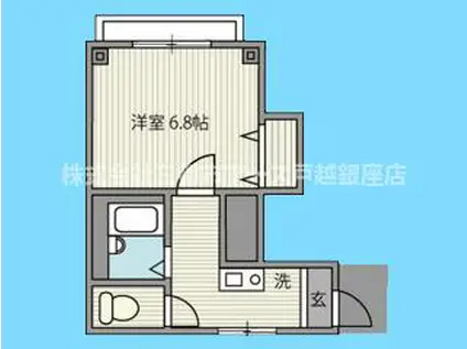 ルラシオンⅡ(1K/3階)の間取り写真