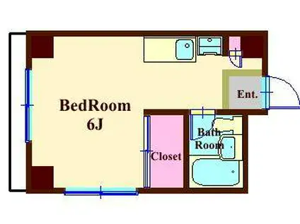 エーデルハイム(ワンルーム/3階)の間取り写真