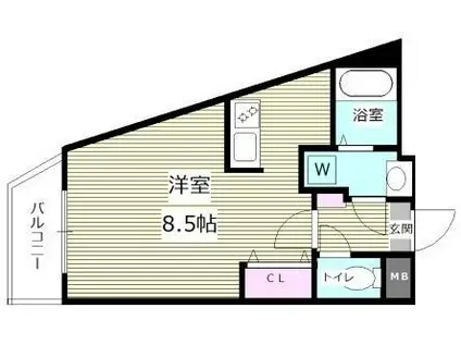 コンフォートレジデンス(ワンルーム/3階)の間取り写真