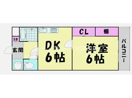 ロイヤルハイツ(1DK/3階)の間取り写真