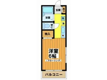 ジャムハウス(1K/2階)の間取り写真