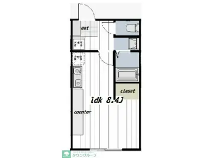 メゾン・ド・ルミエール国府台(ワンルーム/1階)の間取り写真