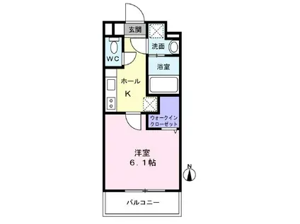 長町6丁目マンション(1K/2階)の間取り写真