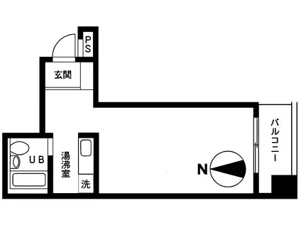 ベルハウス伊勢佐木(1K/2階)の間取り写真