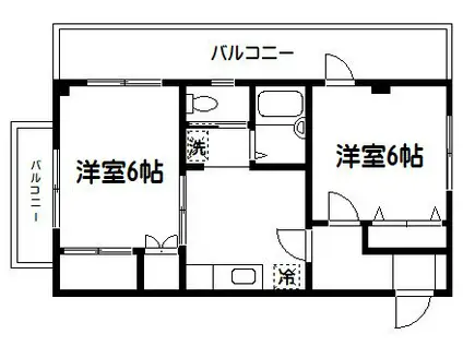 ブルーハイネス落合(2K/3階)の間取り写真