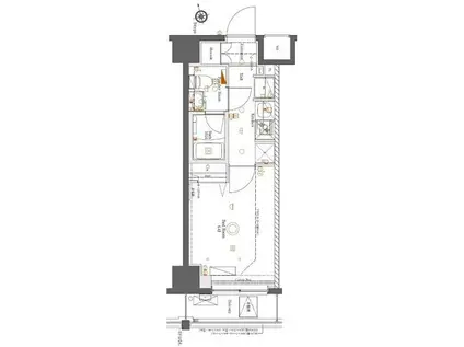 AZEST四つ木(1K/10階)の間取り写真