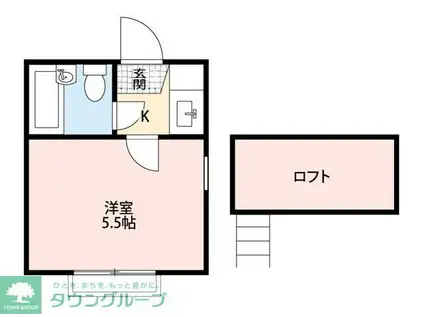 コーポ巣鴨B棟(1K/1階)の間取り写真