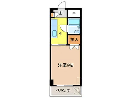 コーポM.A.S(1K/1階)の間取り写真