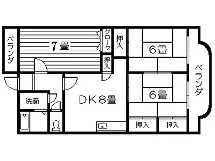 レクエルド・ギコー(3DK/1階)の間取り写真