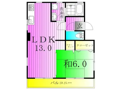 エクセレント フォワイエ(1LDK/3階)の間取り写真