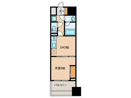 THE GATEHOUSE雑司が谷(1DK/13階)の間取り写真