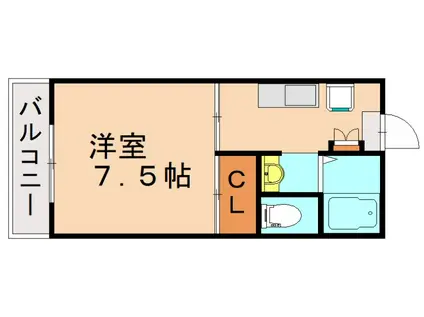 SQUARE90(1K/2階)の間取り写真