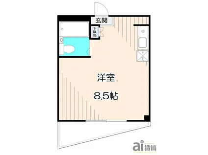 スターマンションII(ワンルーム/3階)の間取り写真