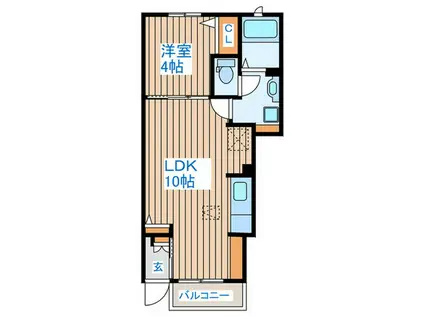 グレイス ヴィラ(1LDK/1階)の間取り写真