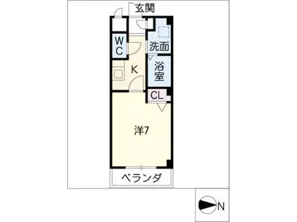 葵ハイツ(1K/3階)の間取り写真