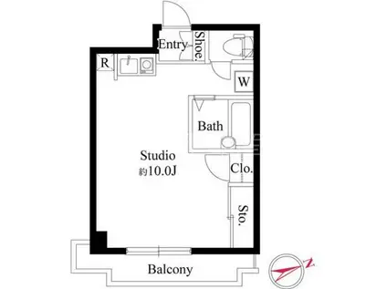 アンシャンテ21(ワンルーム/9階)の間取り写真