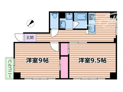 大幸ロイヤル A3(2K/3階)の間取り写真