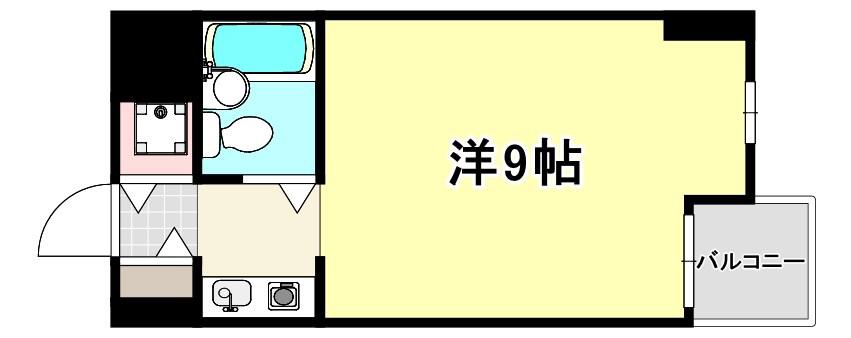 ホーユウコンフォルト芦屋(1K/2階)の間取り写真