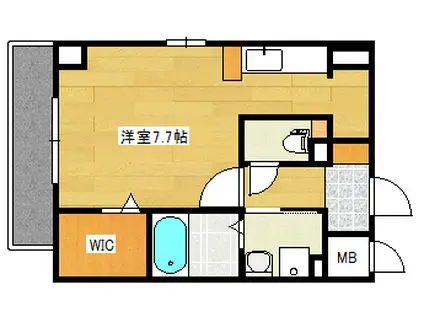 アブニール(ワンルーム/2階)の間取り写真