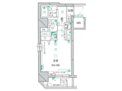 クレアシオン渋谷(ワンルーム/3階)の間取り写真
