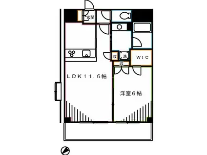 ベルフォーレ武蔵野(1LDK/3階)の間取り写真