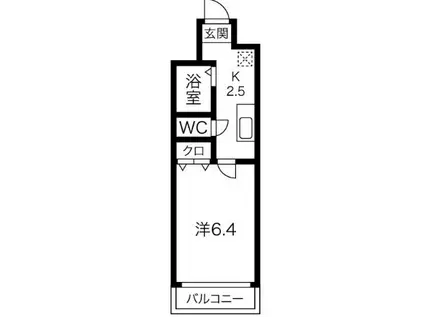 ベイステージ宗右衛門町(1K/8階)の間取り写真