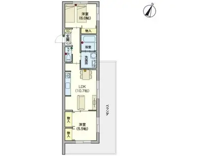 MAGNOLIA(2LDK/3階)の間取り写真