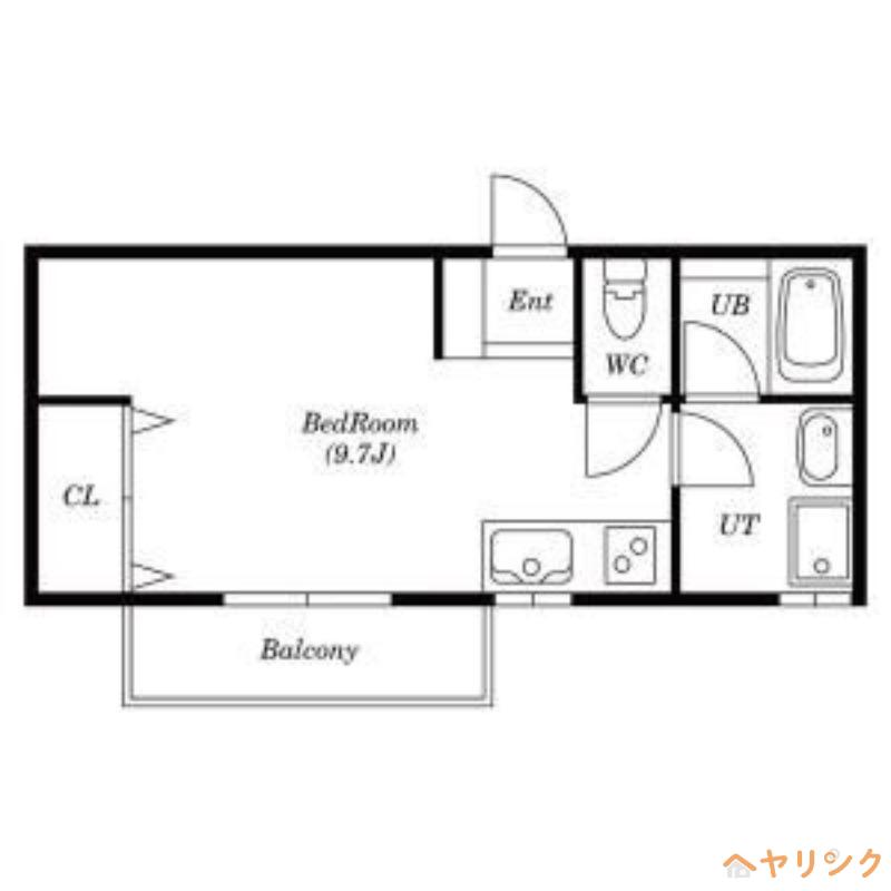 エミーナ(ワンルーム/1階)の間取り写真