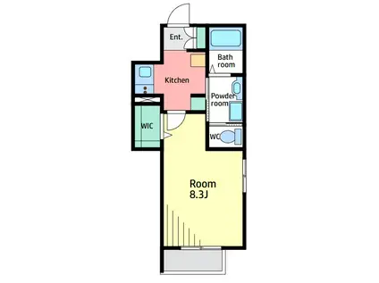 ネスト マグノリア(1K/1階)の間取り写真