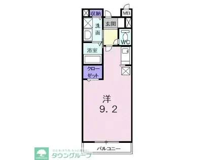 プラティーク東所沢A(ワンルーム/2階)の間取り写真