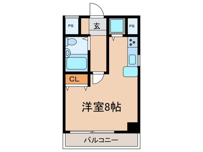 フォルム芦屋アヴァンセ(ワンルーム/2階)の間取り写真