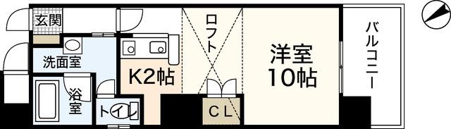 AVANZAR-K(ワンルーム/5階)の間取り写真