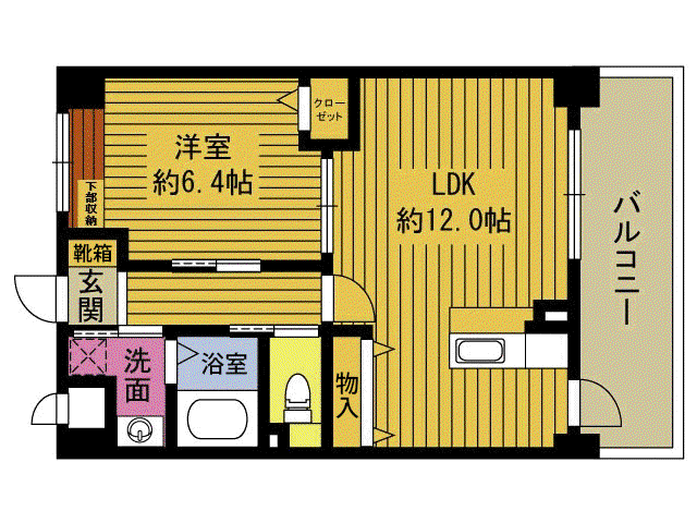 チェリーコート(1LDK/2階)の間取り写真