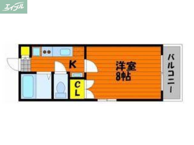 ベンハウス大元(1K/1階)の間取り写真