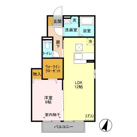 フォレストヒルズ(1LDK/1階)の間取り写真