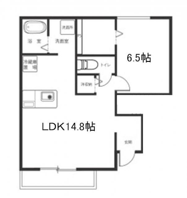 パルテール(1LDK/1階)の間取り写真