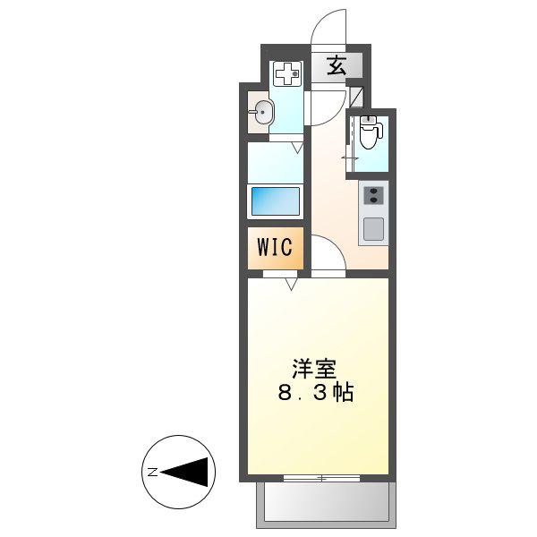 S-FORT堀田通(1K/5階)の間取り写真