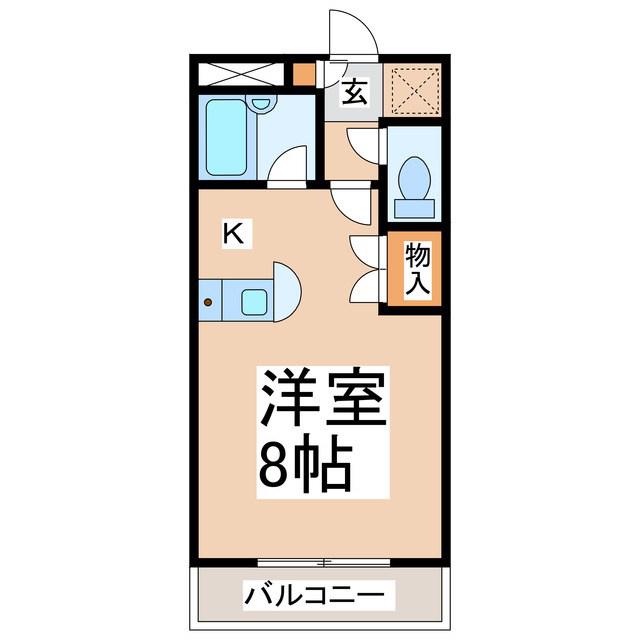 メゾンPAX(ワンルーム/2階)の間取り写真