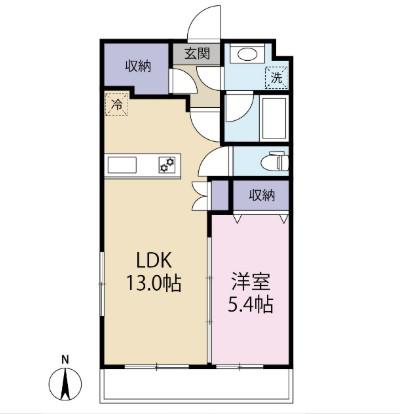 サンルミエ(1LDK/2階)の間取り写真
