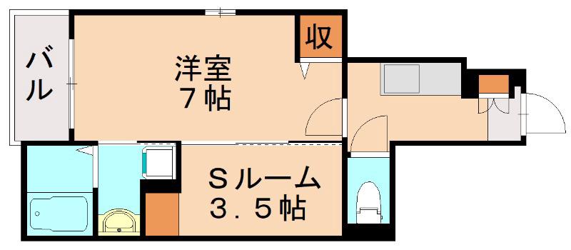 アメイジング コート(1SK/1階)の間取り写真