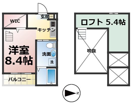 セレーネ豊田本町(1SK/1階)の間取り写真