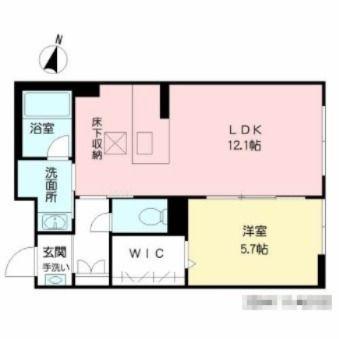 フルール・ド・ヒサノ(1LDK/1階)の間取り写真