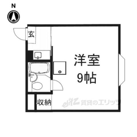 シティライフ高田(1K/3階)の間取り写真